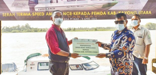 Pelayanan Kesehatan Daerah Terpencil di Kayong Utara Tak Ada Hambatan Kontribusi AGP-PAS Bagi Pemkab, Bantu Speedboat Ambulance
