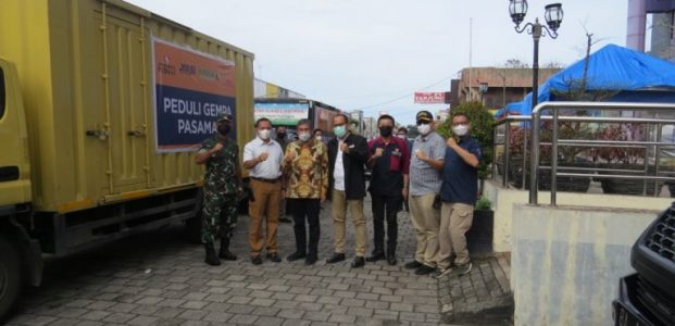Berangkatkan 2 Truk Bantuan Gempa Dari Arta Graha Peduli dan Korem 032/Wirabraja